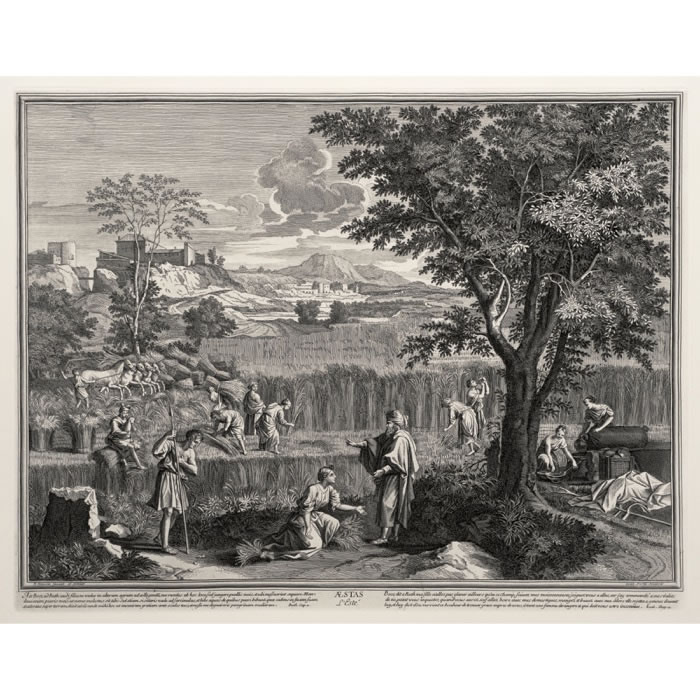 L’Eté, ou Ruth et Booz - Une estampe d’après Nicolas Poussin