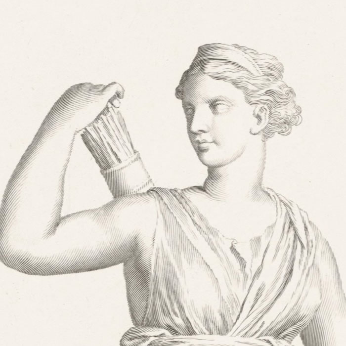 Diana the Huntress - Une estampe d’après Claude Mellan