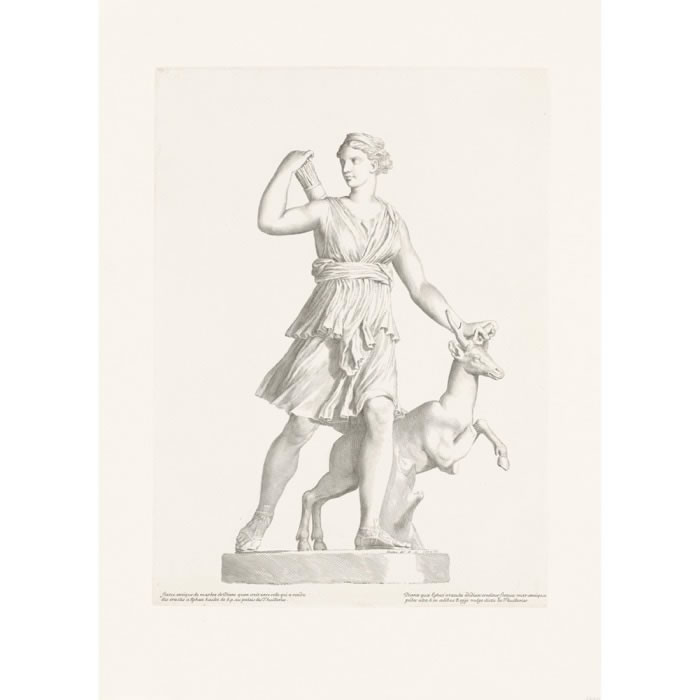 Diana the Huntress - Une estampe d’après Claude Mellan