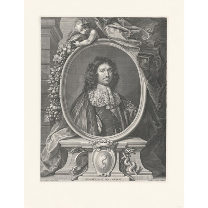 Jean-Baptiste Colbert - Une estampe d’après Claude Lefebvre
