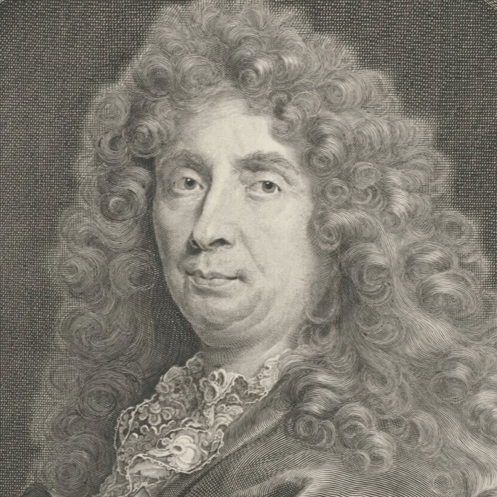 Charles Le Brun, First Royal Painter - Une estampe d’après Nicolas de Largilliere
