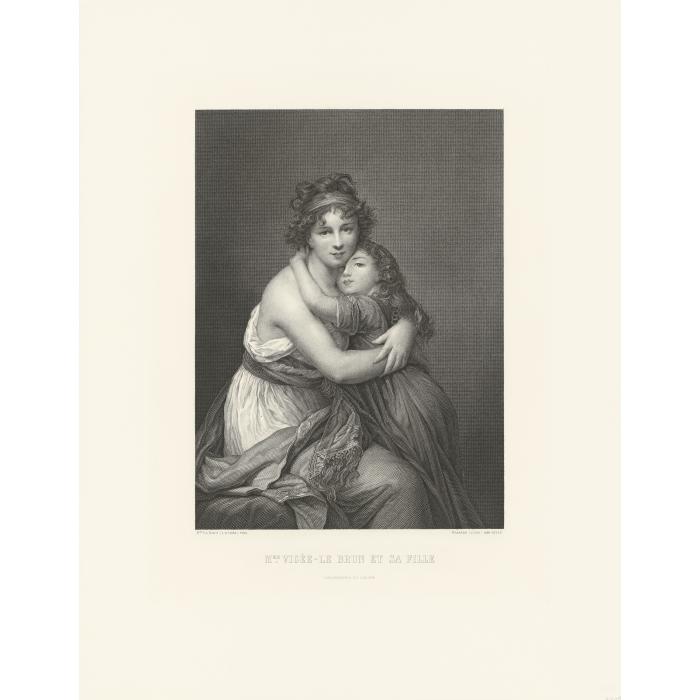 Madame Vigée-Le Brun et sa fille, Jeanne-Lucie - Une estampe d’après Louise-Élisabeth Vigée-Le Brun