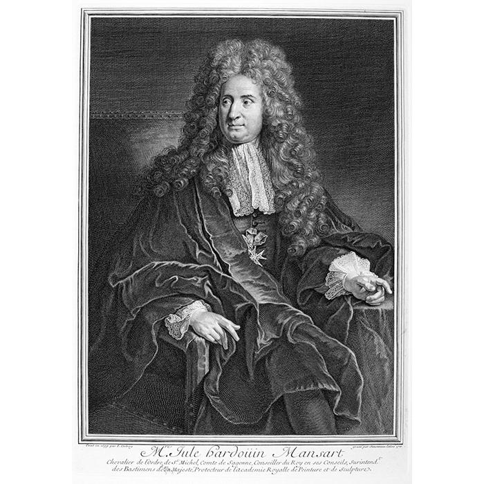 Jules-Hardouin Mansart - Une estampe d’après Jean-François de Troy