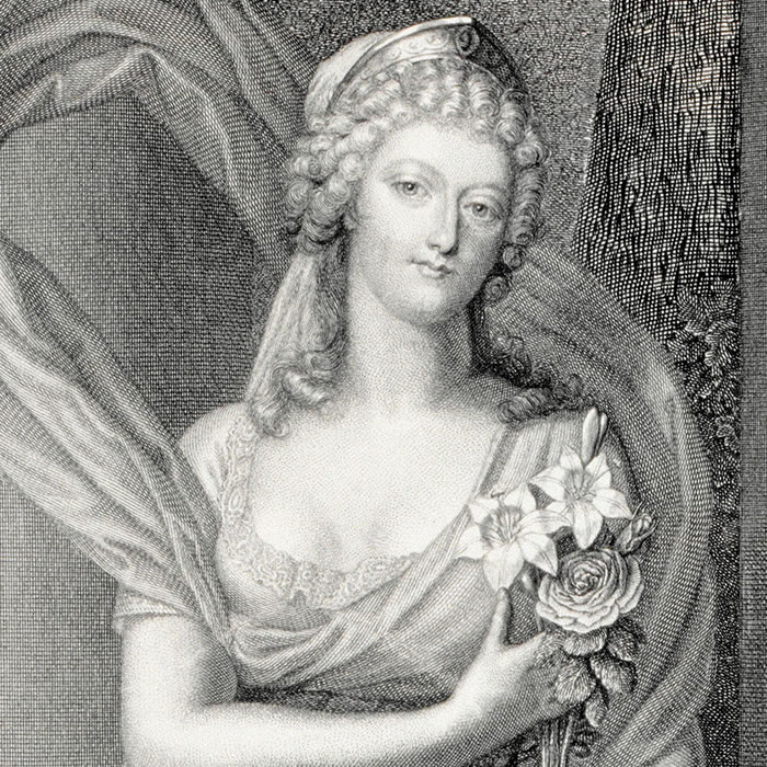 Marie-Antoinette, archiduchesse d’Autriche, reine de France - Une estampe d’après François Dumont