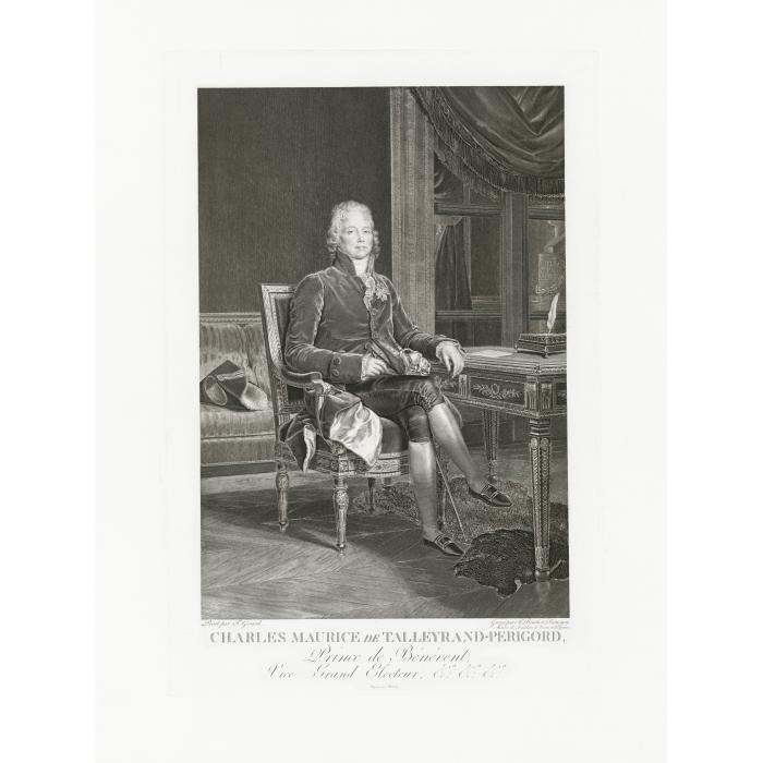 Charles-Maurice de Talleyrand-Périgord, Prince de Bénévent, Vice-Grand Électeur - Une estampe d’après François Gérard