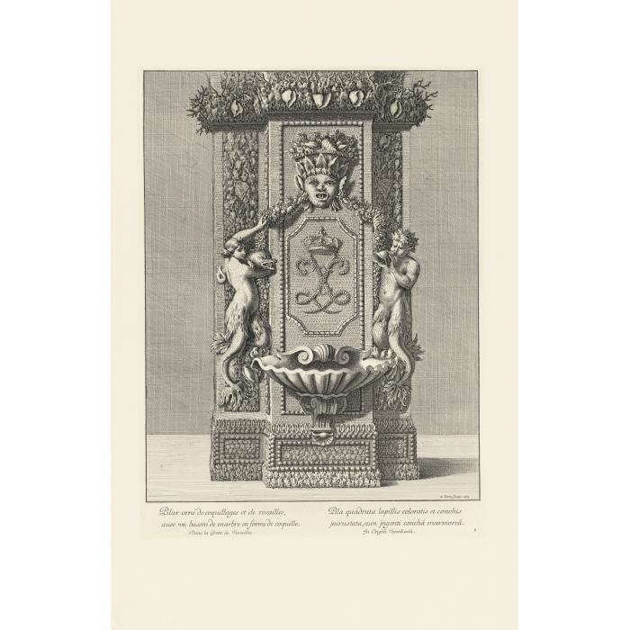 Pillar decorated with shells and pebbles - Une estampe d’après Jean Le Pautre