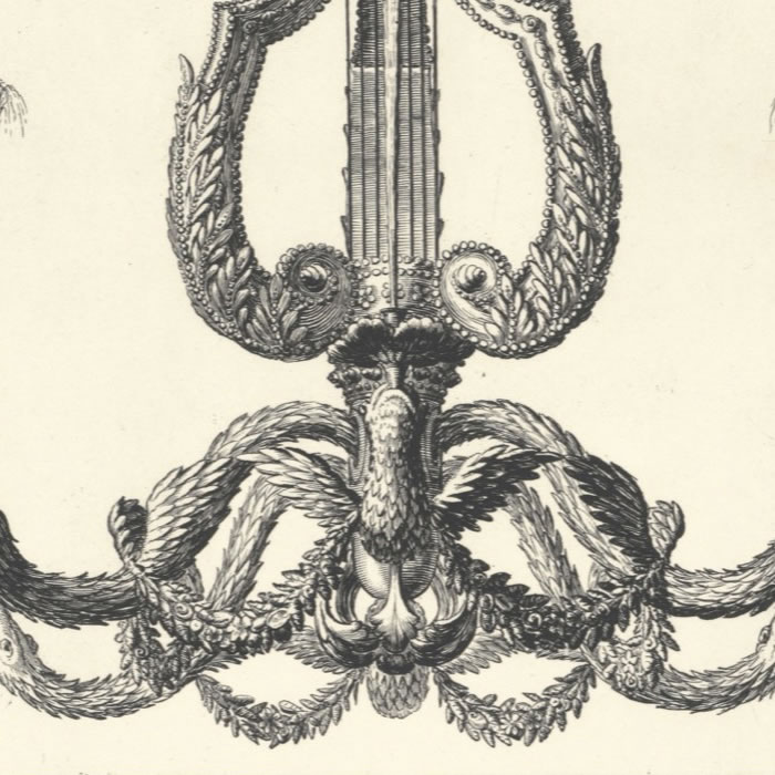 Shell sconces (cave of Thetis) - Une estampe d’après François Chauveau