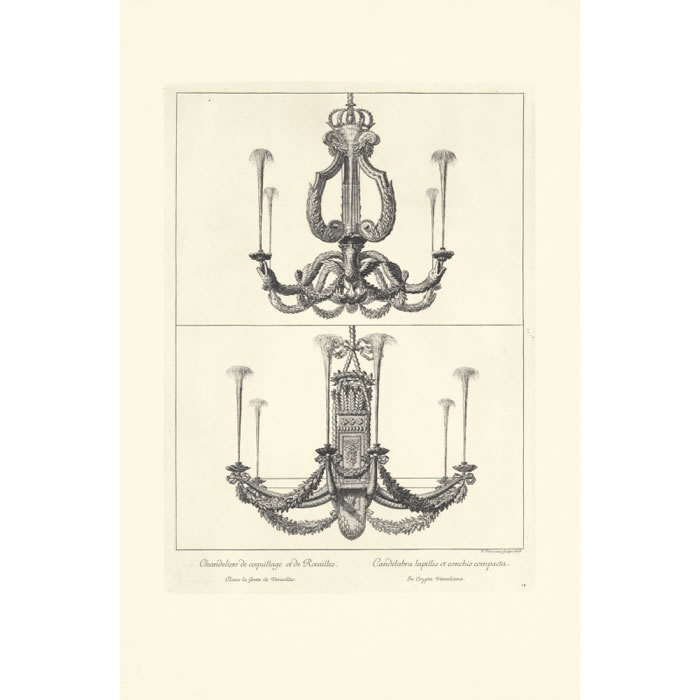 Shell sconces (cave of Thetis) - Une estampe d’après François Chauveau