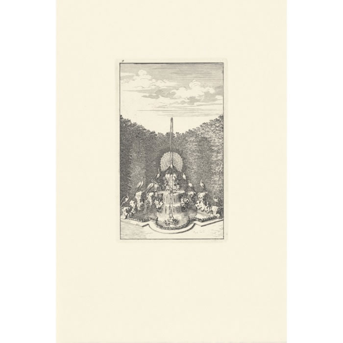 Les Paons et le Geay - Une estampe d’après Sébastien  Leclerc