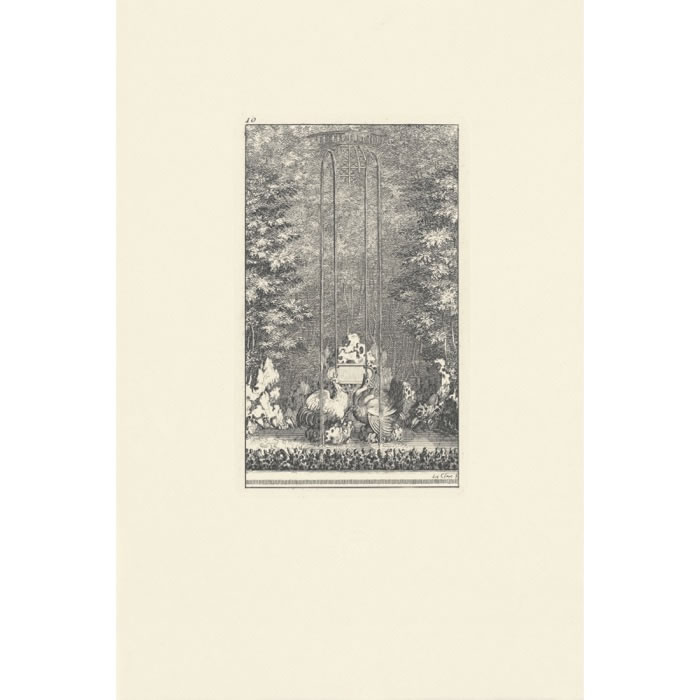 Le Coc et le Coc-d’Inde - Une estampe d’après Sébastien  Leclerc