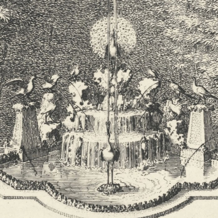 The Peacock and the Magpie - Une estampe d’après Sébastien  Le Clerc the elder