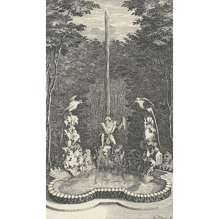 Le Perroquet et le Singe - Une estampe d’après Sébastien  Leclerc