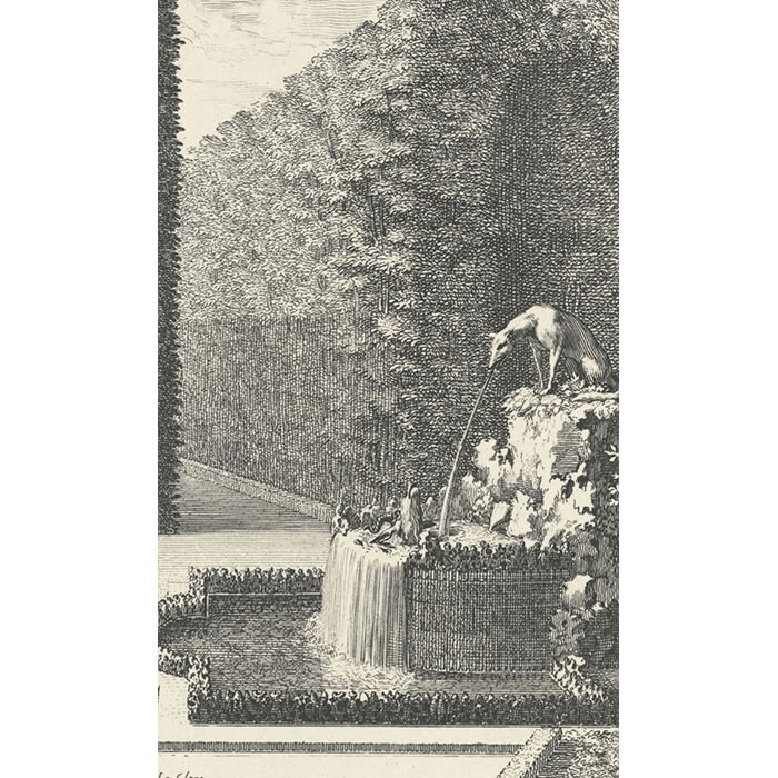 The Fox and the Billy Goat - Une estampe d’après Sébastien  Le Clerc the elder