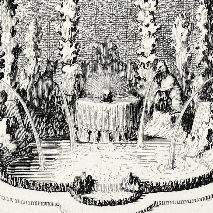 The Wolf and the Porcupine - Une estampe d’après Sébastien Le Clerc the elder