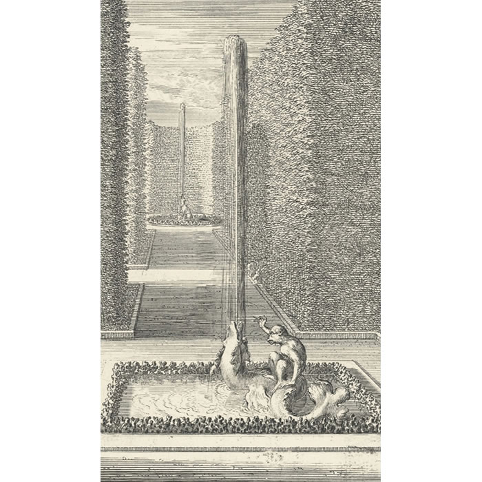 Le Dauphin et le Singe - Une estampe d’après Sébastien  Leclerc