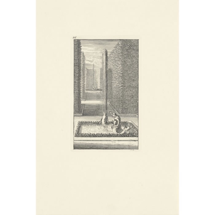 Le Dauphin et le Singe - Une estampe d’après Sébastien  Leclerc