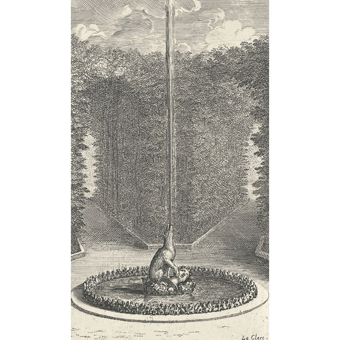 Le Loup et la Teste - Une estampe d’après Sébastien  Leclerc