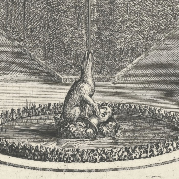 Le Loup et la Teste - Une estampe d’après Sébastien  Leclerc