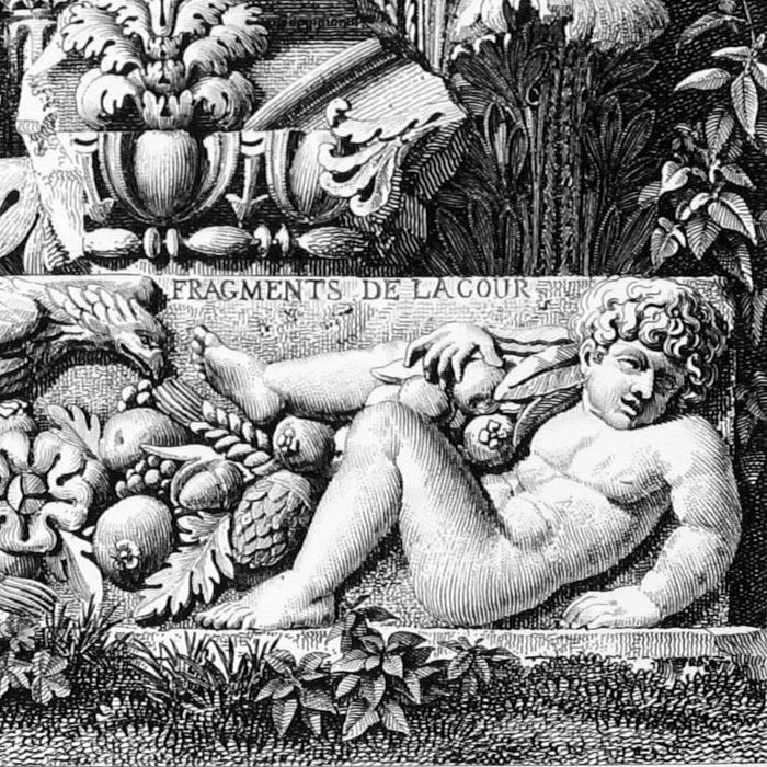 Explication des planches du Louvre. Fragments du grand ordre, et fragments de la cour - Une estampe d’après Louis-Pierre Baltard