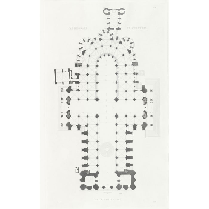 Above Ground Plan of the Chartres Cathedral
