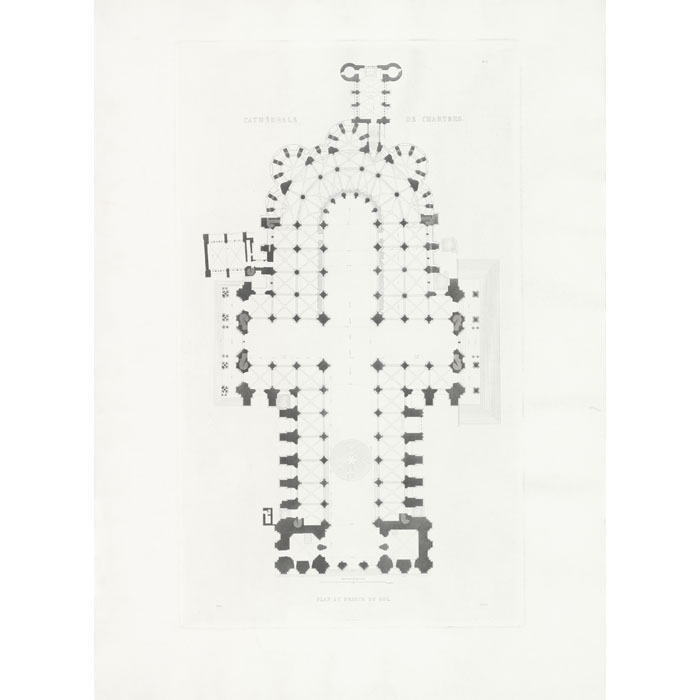Above Ground Plan of the Chartres Cathedral