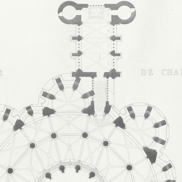 Above Ground Plan of the Chartres Cathedral