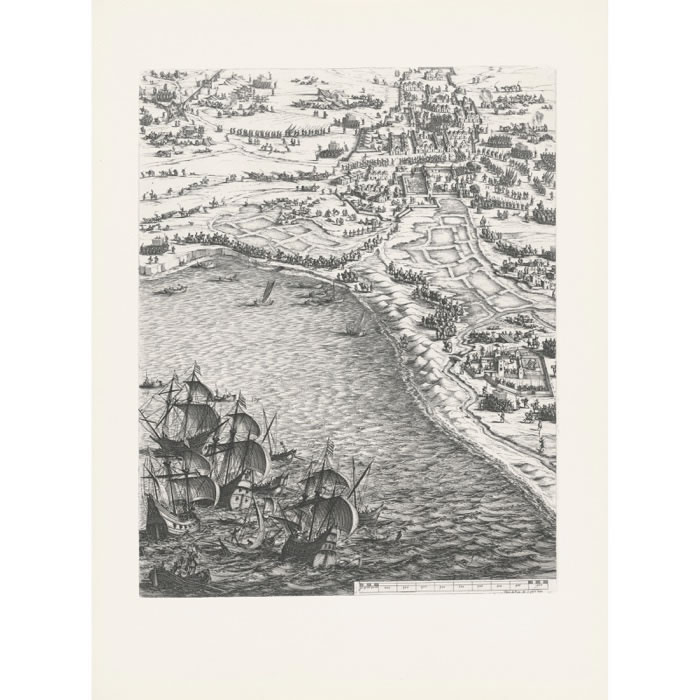 Le siège de la Rochelle, en 1627 - Une estampe d’après Jacques Callot