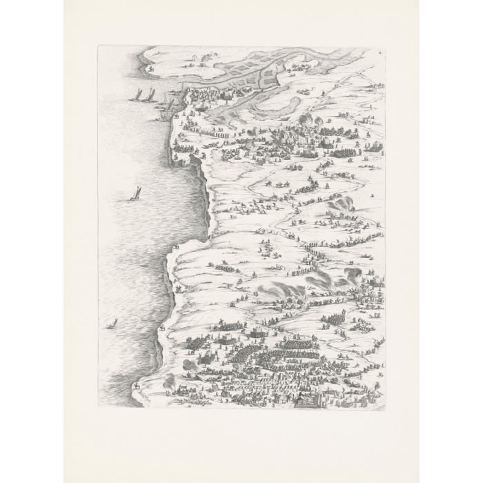 Le siège de la Rochelle, en 1627 - Une estampe d’après Jacques Callot