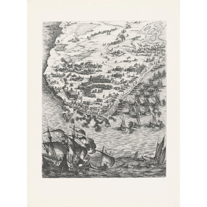 Le siège de la Rochelle, en 1627 - Une estampe d’après Jacques Callot