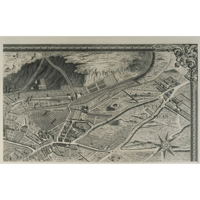 Partie du faubourg Saint-Marcel (Plan Turgot) - Une estampe d’après Louis Bretez