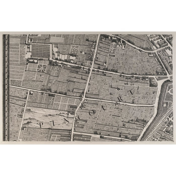 Pincourt and Popincourt (Turgot map) - Une estampe d’après Louis Bretez