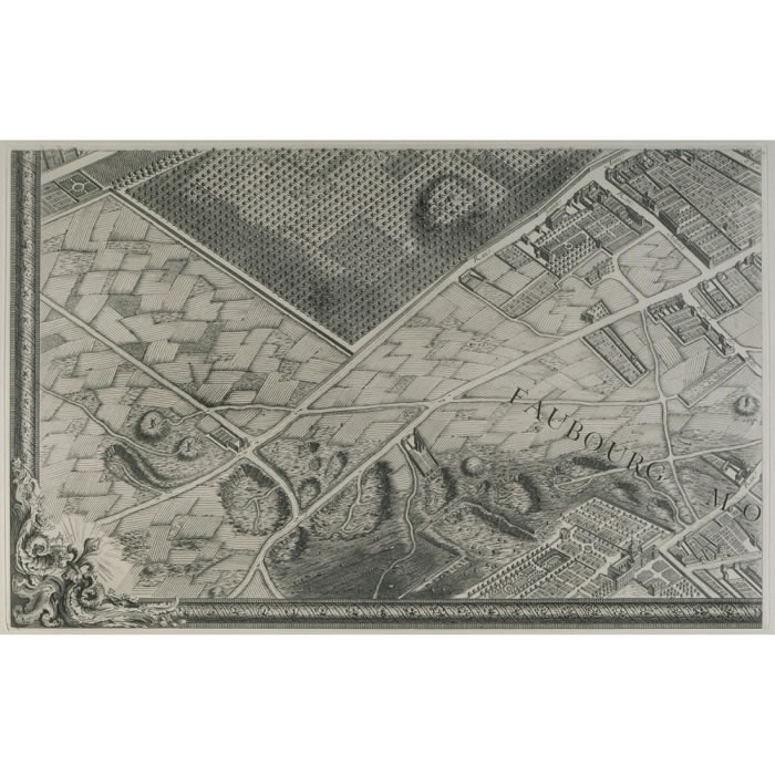 Montmartre (Turgot map) - Une estampe d’après Louis Bretez