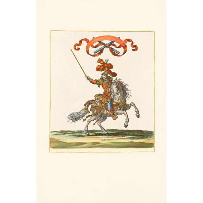 The Maréchal de Grammont in general brigade marshall uniform - Une estampe d’après François Chauveau