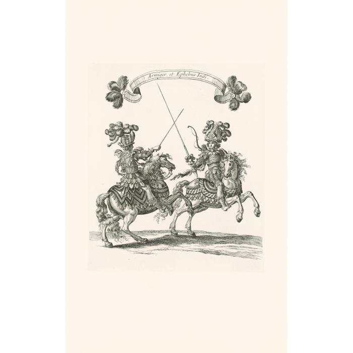 Quatrième quadrille : pages indiens et écuyers indiens - Une estampe d’après François Chauveau