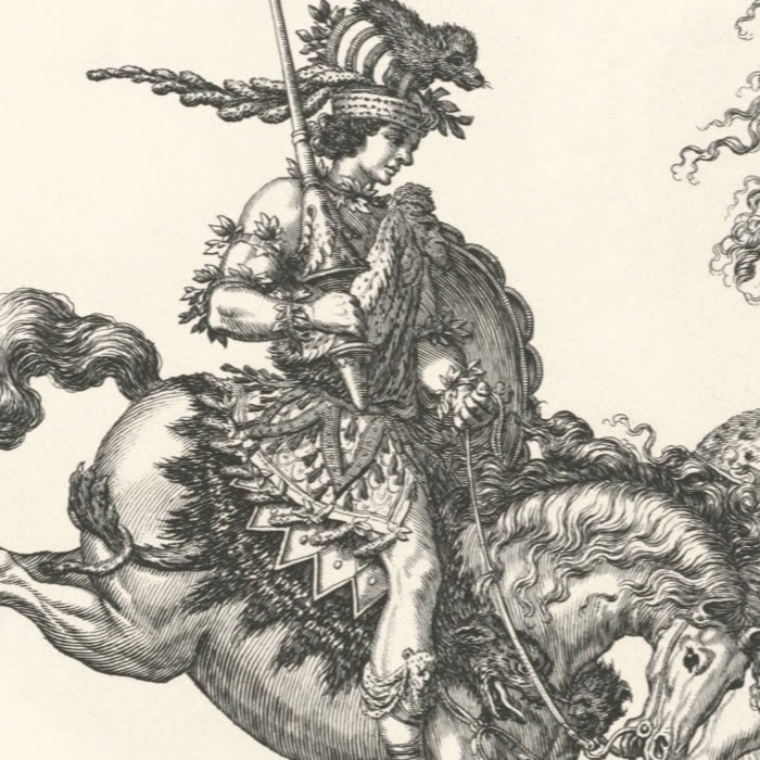 Fifth Quadrille: Native American page and squire - Une estampe d’après François Chauveau