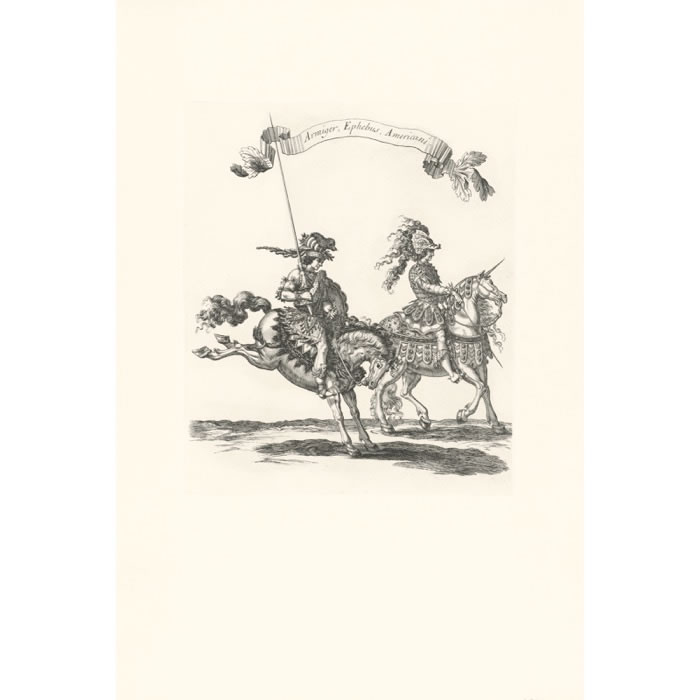 Fifth Quadrille: Native American page and squire - Une estampe d’après François Chauveau