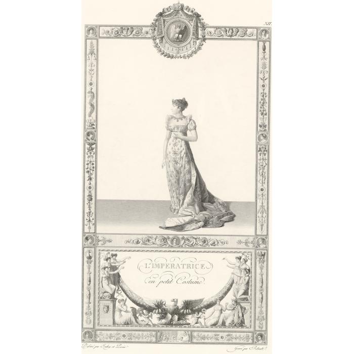 L’Impératrice en petit costume de sacre - Une estampe d’après Charles Percier