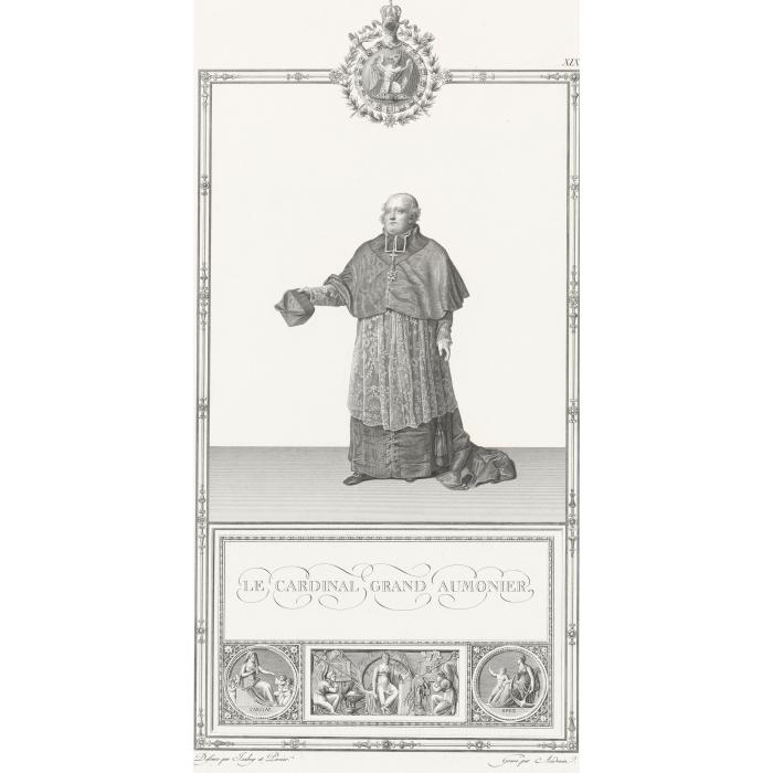 Le Cardinal Fesh, grand aumônier - Une estampe d’après Jean-Baptiste Isabey