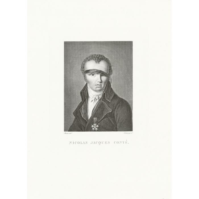 Portrait de Nicolas-Jacques Conté - Une estampe d’après Adolphe Roehn