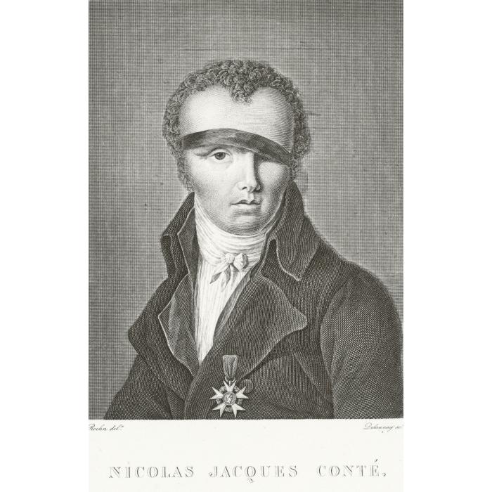 Portrait de Nicolas-Jacques Conté - Une estampe d’après Adolphe Roehn