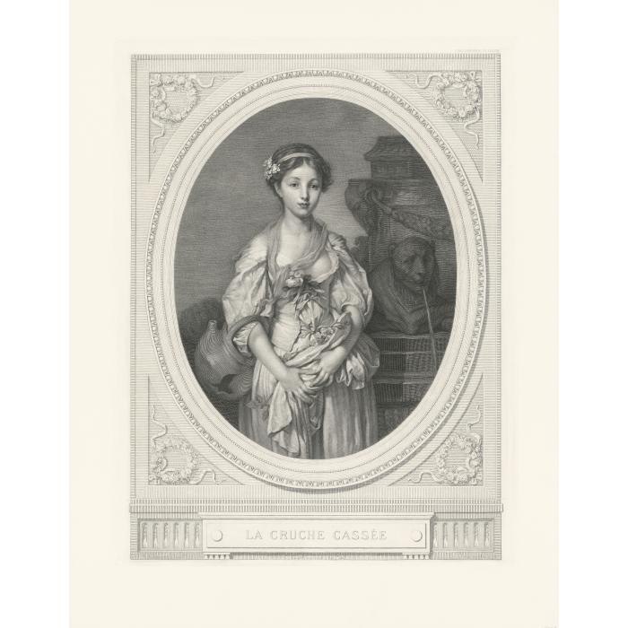 The Broken Pitcher - Une estampe d’après Jean-Baptiste Greuze