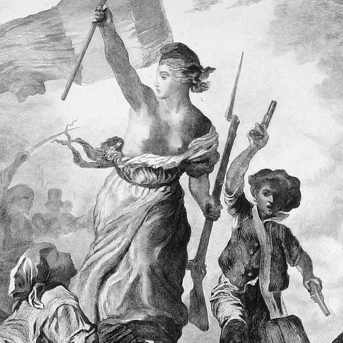 La Liberté guidant le peuple. 28 juillet 1830 - Une estampe d’après Eugène Delacroix
