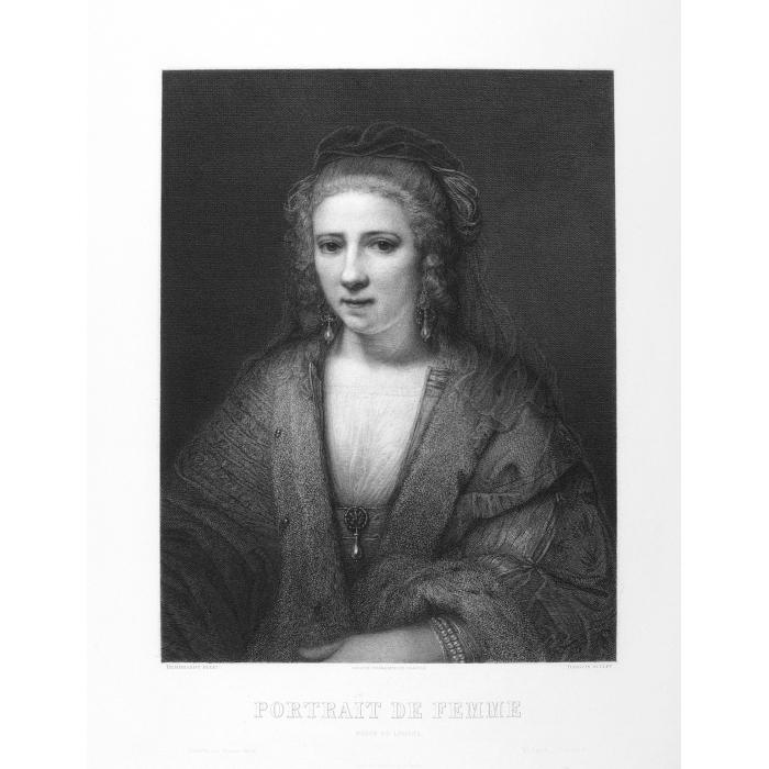 Portrait of Heindrickje Stoffels - Une estampe d’après  Rembrandt van Rijn
