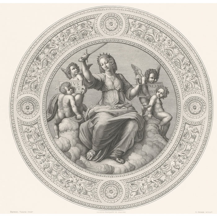 La Justice - Une estampe d’après  Raphaël