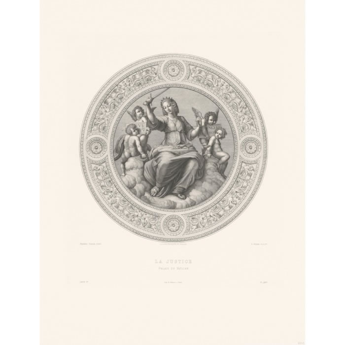 La Justice - Une estampe d’après  Raphaël