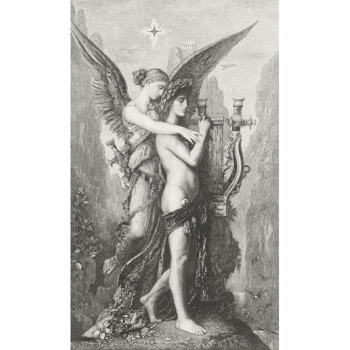 Hesiod and the Muse - Une estampe d’après Gustave Moreau