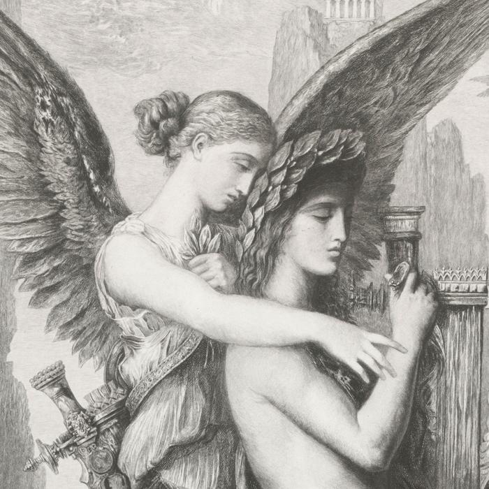 Hesiod and the Muse - Une estampe d’après Gustave Moreau