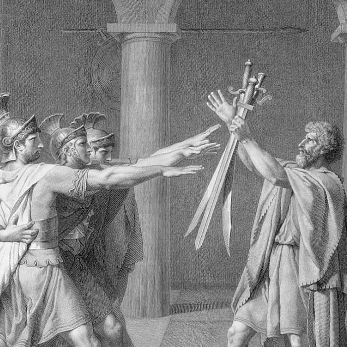 Oath of the Horatii - Une estampe d’après Jacques Louis David