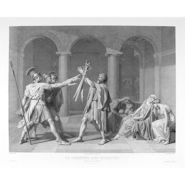Oath of the Horatii - Une estampe d’après Jacques Louis David