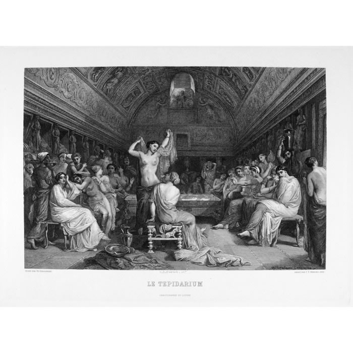 The Tepidarium - Une estampe d’après Théodore Chassériau